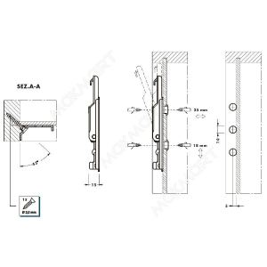 Подвеска полок скрытая, левая