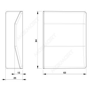 Крышечка декоративная для подвески арт.807 чёрная, правая Крышечка декоративная для подвески арт.807 чёрная, правая
