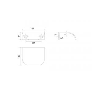 RT011BL.1/32 (Ручка мебельная торцевая POINT)