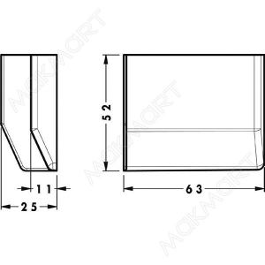 Крышечка декоративная для подвески арт.701/801 СЕРАЯ, правая Крышечка декоративная для подвески арт.701/801 СЕРАЯ, правая