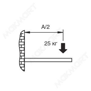Менсолодержатель складной, L=200мм, отделка коричневый, комплект 2 штуки