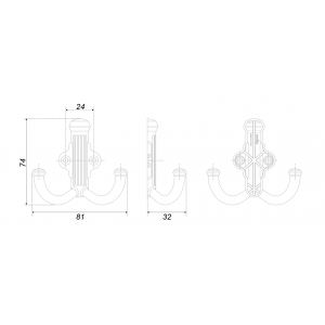 K251AP.6 Мебельный крючок RIGATA