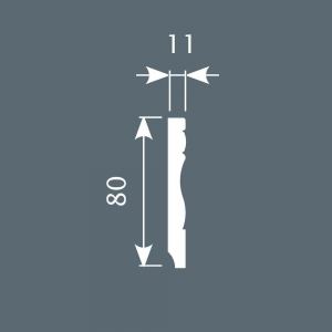 Плинтус П015 80х11, 2000мм, Экополимер/10