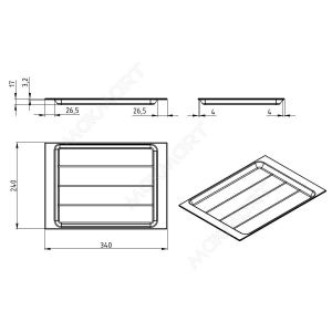 Поддон для сушки в базу 400, пластик MP