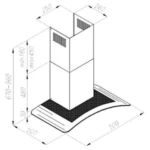 Кухонная вытяжка Konigin Vela White 50