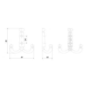 K250AP.6 (Крючок мебельный DOLCE 43524Z08301.19)