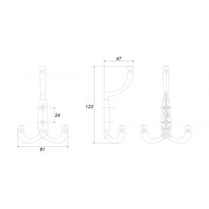 K350AC.6 (Крючок мебельный DOLCE 43524Z12301.22)