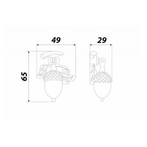 ручка - кнопка RC117AB.4старинная латунь