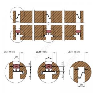 Комплект клип-держателей вертикального профиля Gola SNAP ON