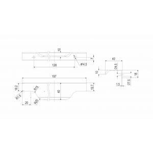 Мебельная ручка TERA RT111SC.1/128/200  Сатиновый хром