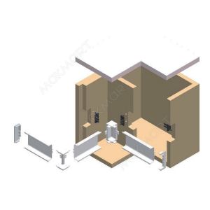 Комплект открытых заглушек (2шт.) для профиля 8007, отделка черная сталь шл Комплект открытых заглушек (2шт.) для профиля 8007, отделка черная сталь шл