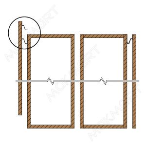 Комплект держателей боковой стенки для каркасов с вертикальными профилями