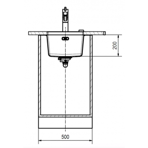 FRANKE 144.0603.819 Мойка SID 110-34 серый, 365*440мм, квадр., Tectonite., подст.