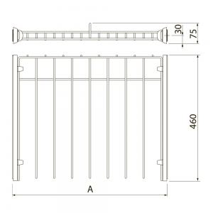 W-WSPD70-BP-10 Вешалка для брюк SMART, в модуль 700 мм, (без направляющих), белая