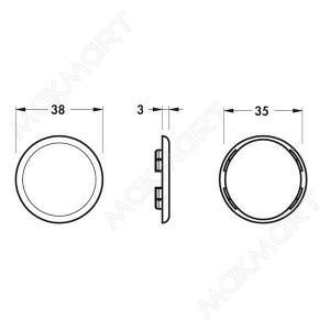 Заглушка d.35мм для подвески арт.816, белая
