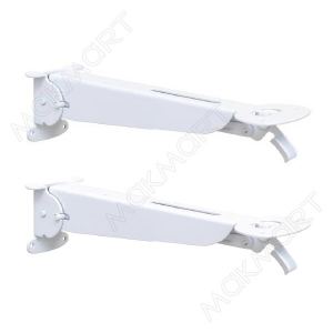 Менсолодержатель складной с фиксатором L=280мм, отделка белая, комплект 2 штуки