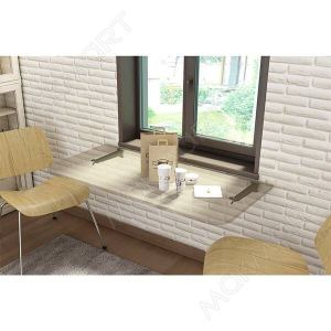 Менсолодержатель складной с фиксатором L=280мм, отделка белая, комплект 2 штуки