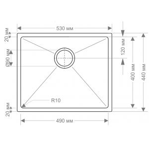 Мойка Seaman Eco Marino SME-530 Gun Light (PVD1)