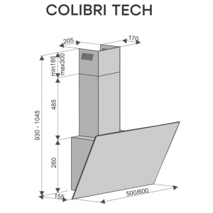 Кухонная вытяжка Konigin Colibri Tech White 50