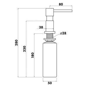 Дозатор для жидк. мыла квадратный, SSA-013 (Gun Light- Светлая оружейная сталь) Дозатор для жидк. мыла квадратный, SSA-013 (Gun Light- Светлая оружейная сталь)