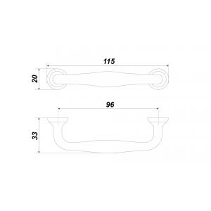 Ручка мебельная URSULA RS433W.4/96 Белый