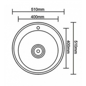 Seaman Eco Wien SWT-510(PVD, Polish*10)(std.) Мойка D-510*180 мм, кругл., нерж., Gold, врезн.