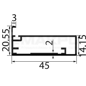 Профиль фасадный  ПР-3 белый глянец