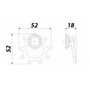 ручка-кнопка RC116BAZ.21череный старинный цинк