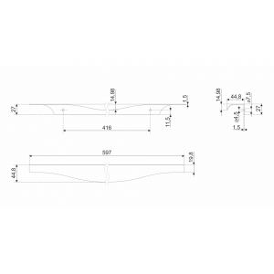 Мебельная ручка ERA RT108SC.1/416/600 Сатиновый хром Мебельная ручка ERA RT108SC.1/416/600 Сатиновый хром