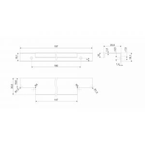 Мебельная ручка RAY  RT109W.1/160/200  Белый