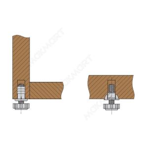 Ножка опорная М6 под бусолу, цвет ЧЕРНЫЙ