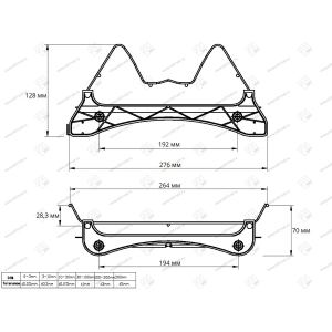 Сушилка для посуды 900мм двухуровневая, хром, основа из алюминия