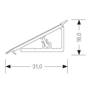 16067181003 Плинтус REHAU PL Мейджик сталь 4,2м  -98656