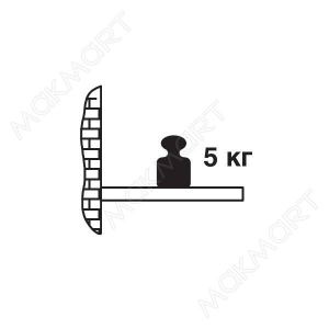 Менсолодержатель скрытый, L=100мм, d=10мм, отделка коричневая