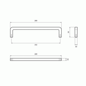 59257 Ручка-скоба Cordova 70.3764.49, нерж.сталь, 192, 289, Metacor (c)