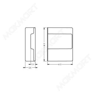 Крышечка декоративная для подвески арт.807 коричневая, правая