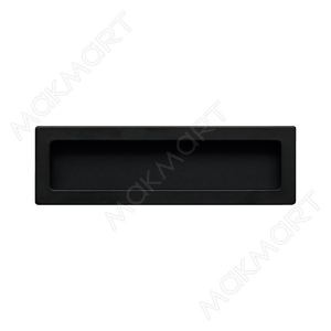 Ручка врезная 128мм, отделка черный матовый