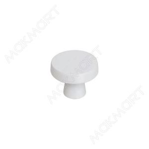 Ручка-кнопка, отделка белый матовый