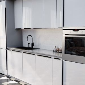 Ручка-профиль накладная L.1196мм, отделка черный бархат (матовый)