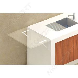 Менсолодержатель складной, L=200мм, отделка белая, комплект 2 шт.