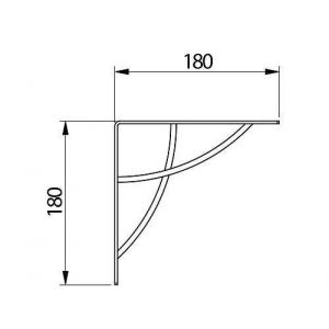 Полкодержатель NEO, 180x180 мм, черный матовый