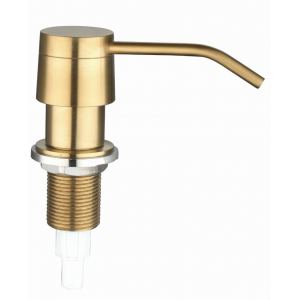 Дозатор для жидкого мыла, круглый, SSA-011 Gold Satin (PVD, satin) - Золото сатин