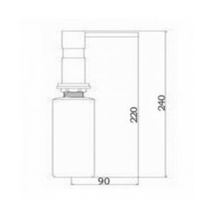 Дозатор для жидкого мыла, круглый, SSA-011 Gold Satin (PVD, satin) - Золото сатин Дозатор для жидкого мыла, круглый, SSA-011 Gold Satin (PVD, satin) - Золото сатин