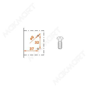 Ответная планка Н0 с евровинтом, крестообразная Ответная планка Н0 с евровинтом, крестообразная