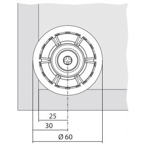 Опора мебельная 280R270 H120мм 280R27012SF