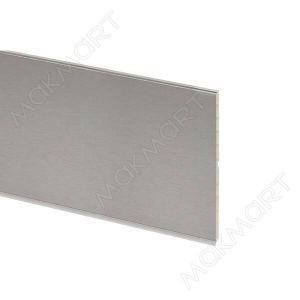 0034 Цоколь ПВХ H.150, L=4000, под шлифованную нержавеющую сталь