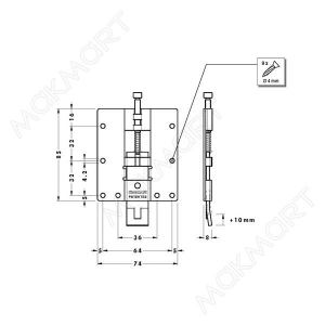 Фиксатор настенный для панелей, нижний, с пружиной