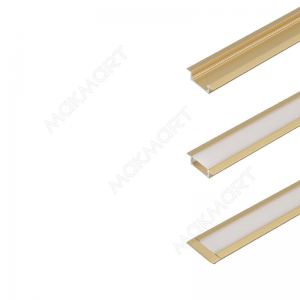 Профиль 2206 для LED подсветки врезной, L=3000 мм, отделка золото (анодировка)