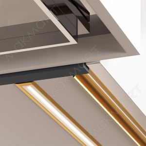 Профиль 2206 для LED подсветки врезной, L=3000 мм, отделка золото (анодировка)