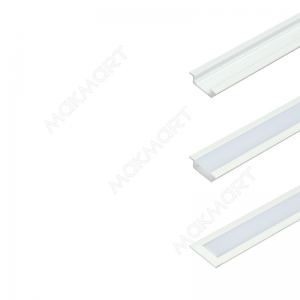 Профиль 2206 для LED подсветки врезной, L=3000 мм, отделка белый (покраска)